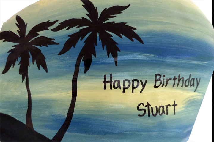 Painted coconuts are unique sustainable birthday gifts