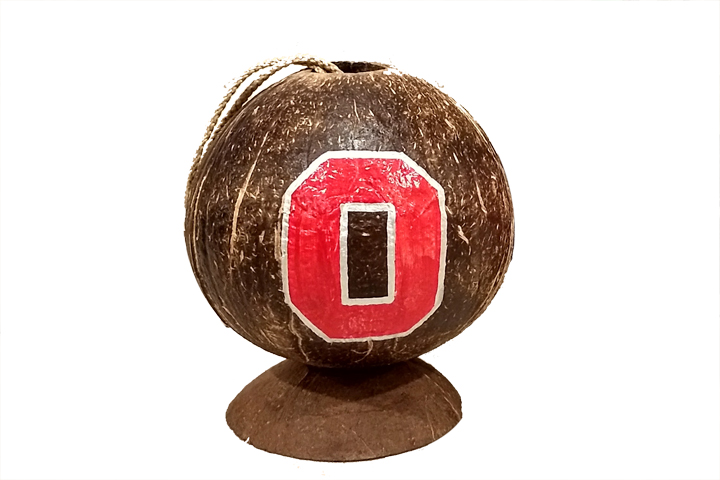 OSU Buckeyes painted ornament